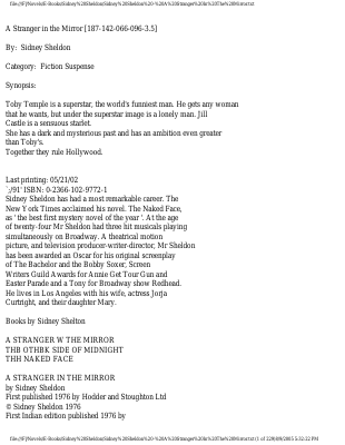 Sydney Sheldon - A Stranger in the Mirror.pdf